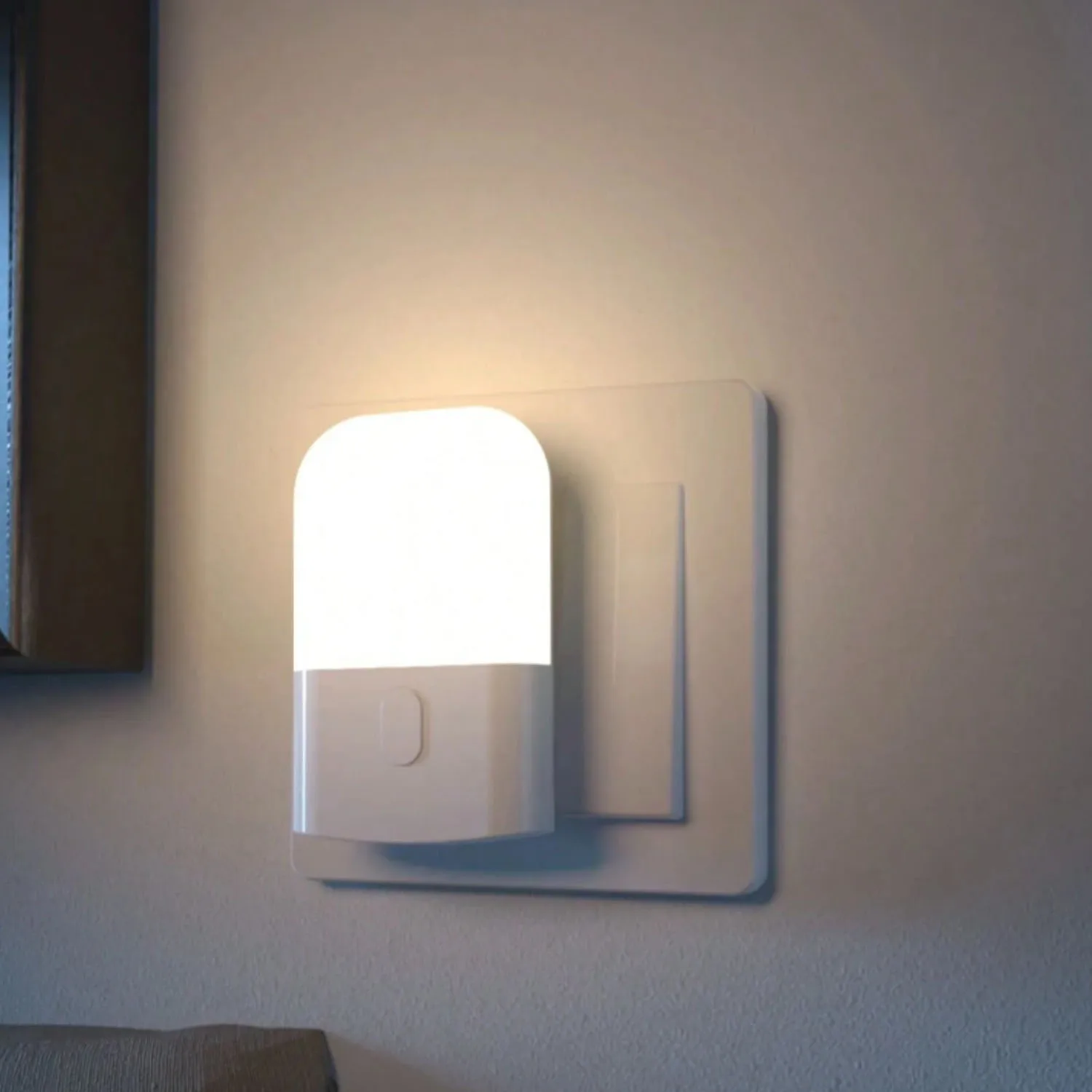 Nachtlichter stecken in die Wand, LED-Nachtlicht mit Lichtsensor, einstellbare Helligkeit, warmweißes 2700K-Nachtlicht