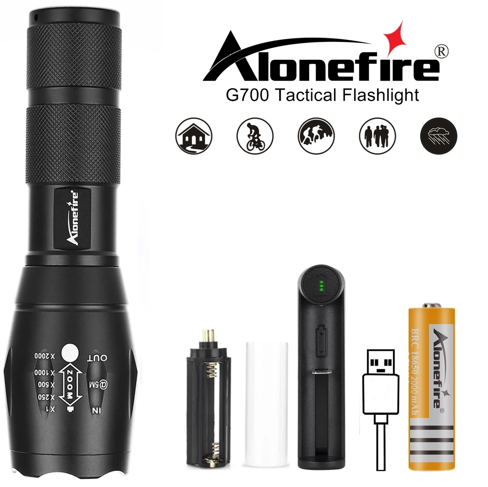 10W Zoom LED Taschenlampe High Power Camping Jagd Angeln Arbeit Zuhause Outdoor Wandern Klettern Abenteuer Nacht Beleuchtung Lampe Taschenlampe Image