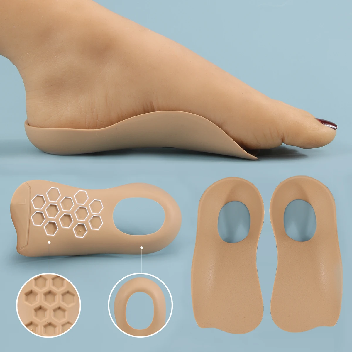 1 paar Orthopädische Einlegesohlen Orthesen Plattfuß Sohle Pad Für Schuhe Einfügen Arch Support Pad Für Füße Pflege Einlegesohlen Unisex (haut farbe)