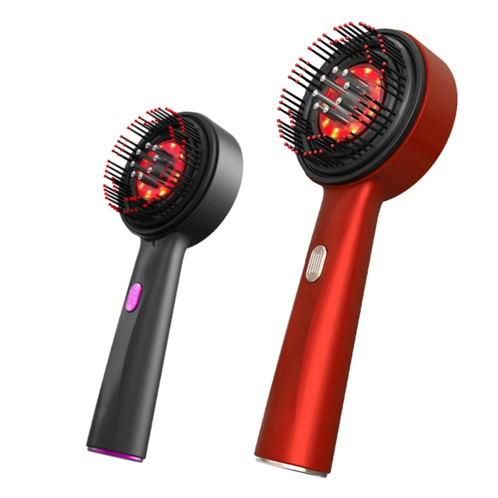 Elektrisches Kopf massage gerät Haarwuchs Kamm Kopfhaut entspannen Massage gerät 630nm Rotlicht öl Applikator Anti-Haarausfall Haarpflege Haar bürste Image