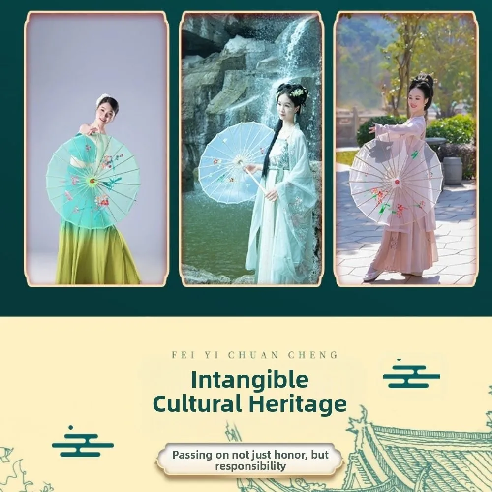 Chinesischer Regenschirm aus geöltem Papier im antiken Stil, Seide, 10 Farben, dekorativer Regenschirm, Tanz-Performance-Regenschirm Image