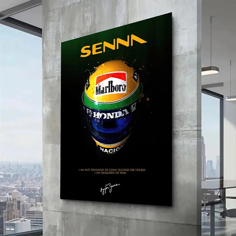 Moderne F1 Racer Helm Leinwand Poster Berühmte Formel-1 Weltmeister Gemälde Drucke Graffiti Wandkunst Bilder Home Decor