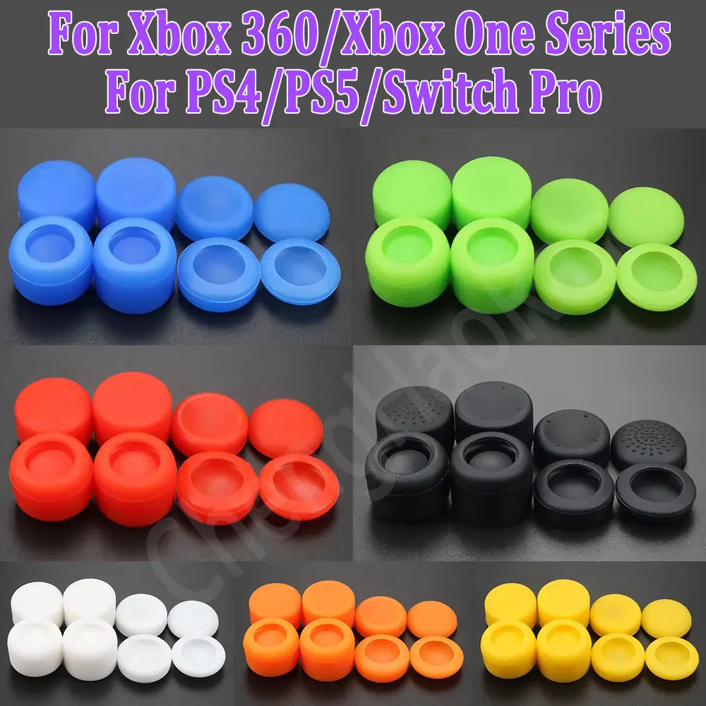 1 Set Analog Thumb-Stick Grip Cap Für PS5 PS4 Xbox 360 Controller Silikon Höhe Joystick Abdeckung Thumb-sticks Spiel Zubehör Image