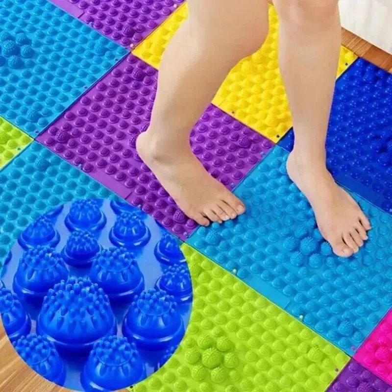 Reflexzonenmassage Fußmassage Pad Kissen Kissen Yoga Spike Matte Anti-Stress Durchblutung Platte Matte Massagegerät Zehendruckplatte Image