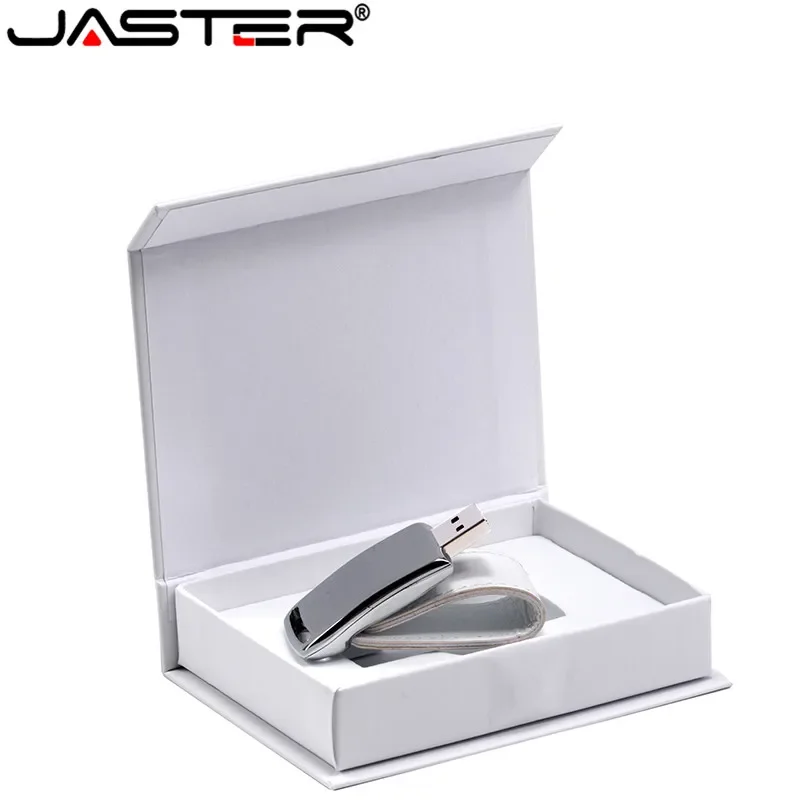 JASTER Individuelles Logo für USB 2.0 Flash-Stick 64 GB, 32 GB, 4 GB, 8 GB, 16 GB, USB-Stick aus Leder + Geschenkbox (über 10 Stück, kostenloses Logo) Image
