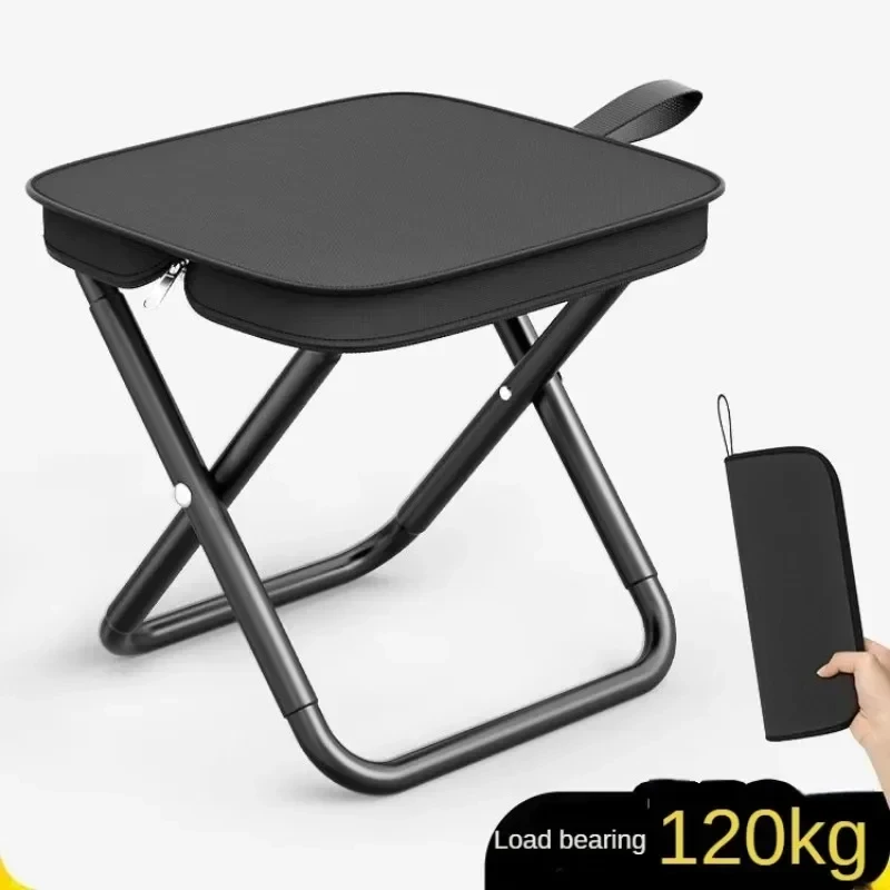 Tragbarer Multifunktionaler Outdoor-Picknick-Camping-Klappstuhl, Ultraleichter Angelhocker, Reisehocker, Angelzubehör