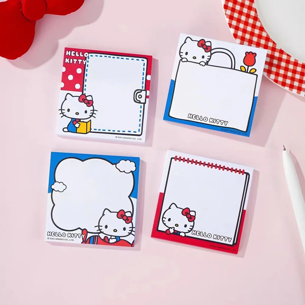 50 Stück Original Sanrio Hello Kitty Cartoon Haftnotizen Kawayii Kt Cat Schreibwaren für Schüler Schulpreise Geburtstagsgeschenke