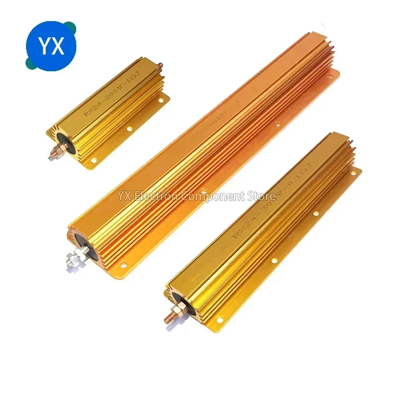 RX24 Aluminium Power Metal Shell Case Drahtwiderstand 200W 300W 500W 0,1~10K 0,22 0,33 0,5 1 2 4 8 20 30 100 200 300 500 1K 2K Image