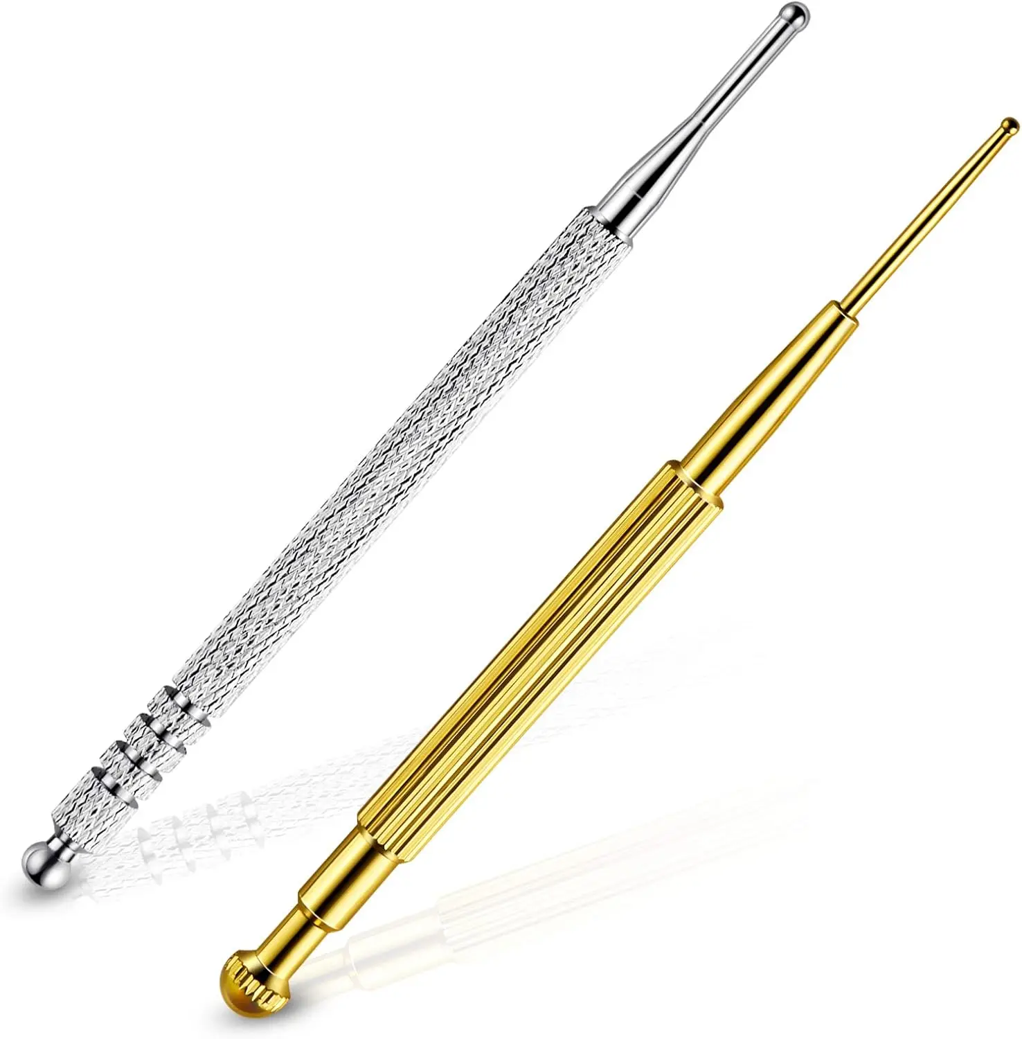 Gesichts reflex zonen massage Massage werkzeug einziehbarer Akupunktur stift doppel köpfiges Feder ohr werkzeug Punktsonden-Stift massage gerät für das Gesicht