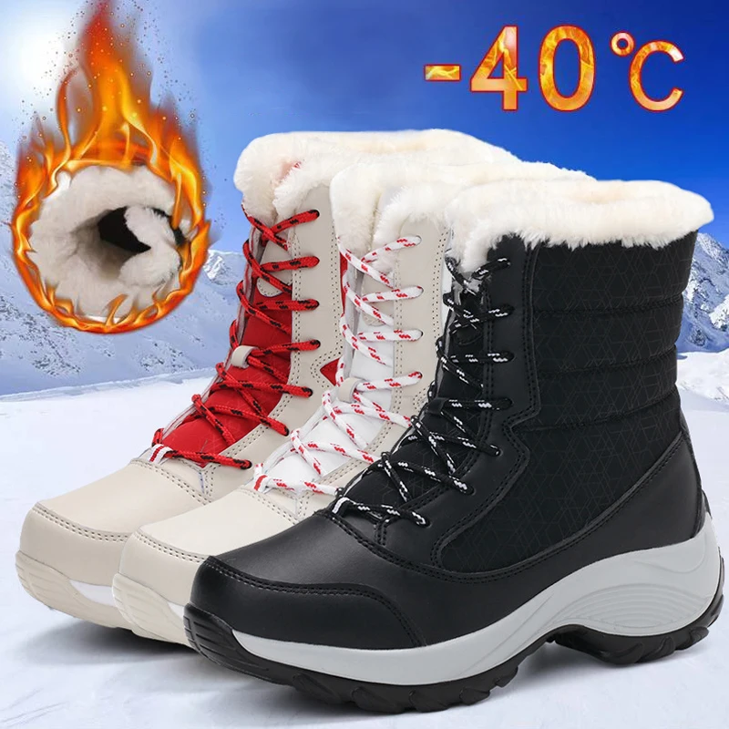 Schnee Stiefel Frauen Neue Damen Schuhe Plattform Schuhe Frau Flache Warm Halten Stiefel Damen Casual Plüsch Botas Mujer Winter Schuhe Frauen