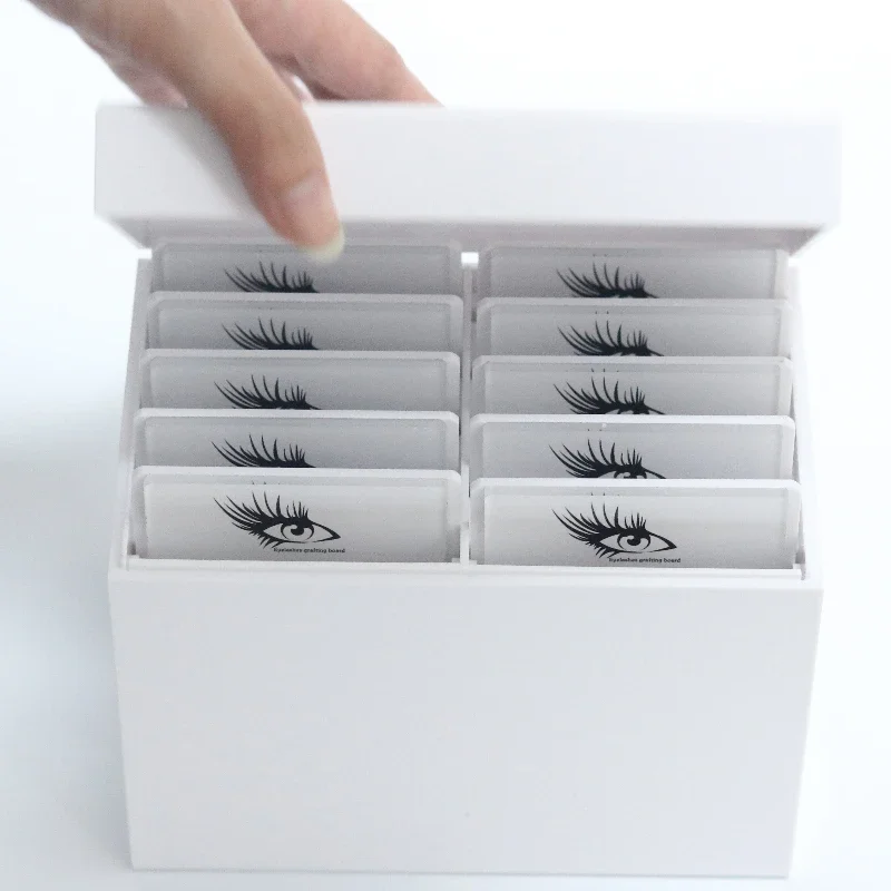 Schönheitssalon 10 Schichten Acryl Wimpernverlängerungen Aufbewahrungsbox Wimpernfliesen Palette Box Wimpernboxen Verpackung Großhandel Wimpernzubehör Image