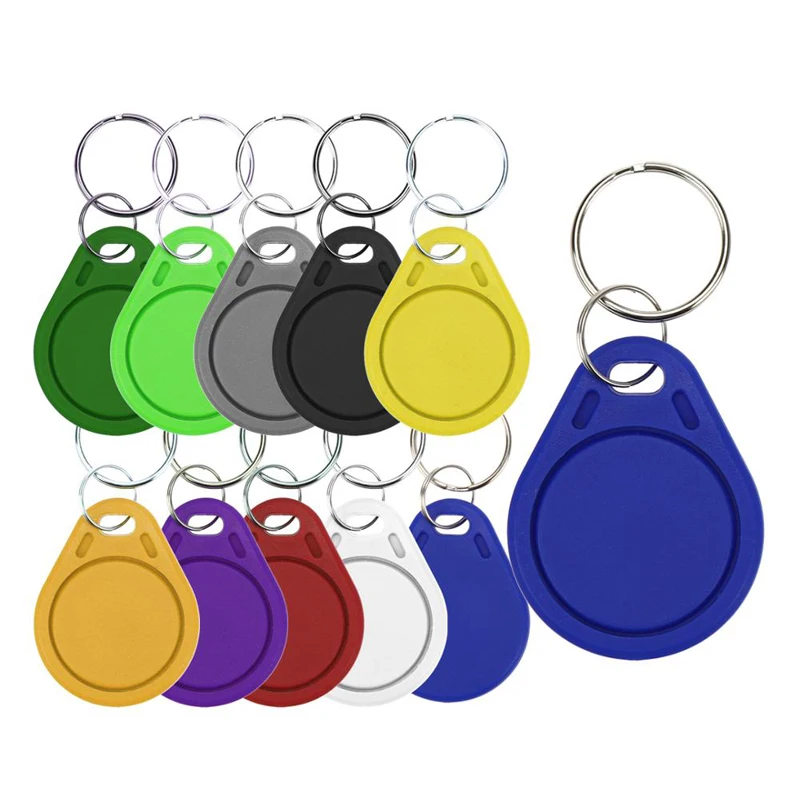 10PCS 13,56 Mhz RFID UID Token Kopie Keykobs Veränderbares Anwesenheitsmanagement Klon Schlüsselbund Tag Für Mif 1k S50 beschreibbares Abzeichen Image