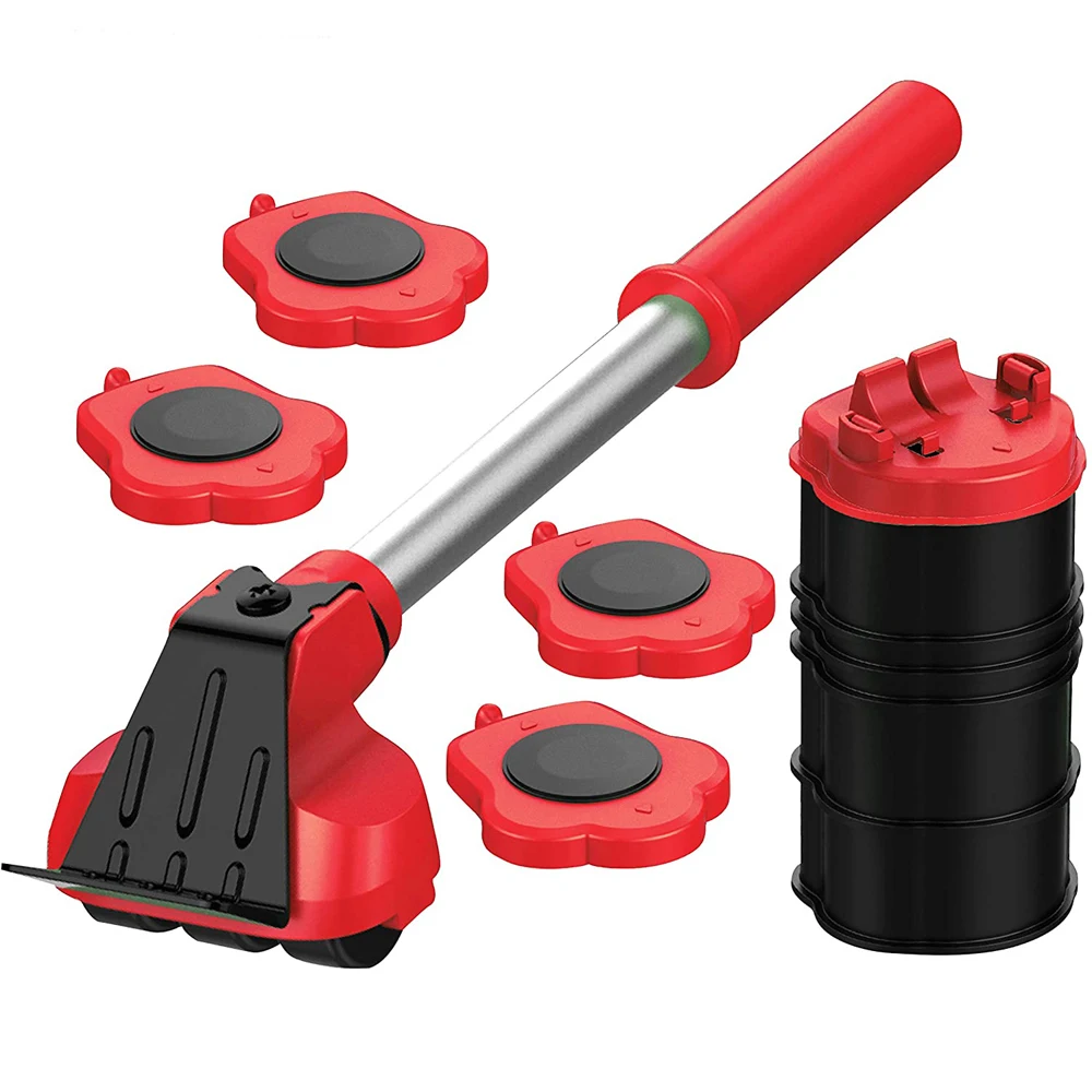 Heavy Duty Möbel Mover Set Möbel Mover Werkzeug Transport Heber Schwere Gegenstände Moving Rad Roller Bar Hand Werkzeuge