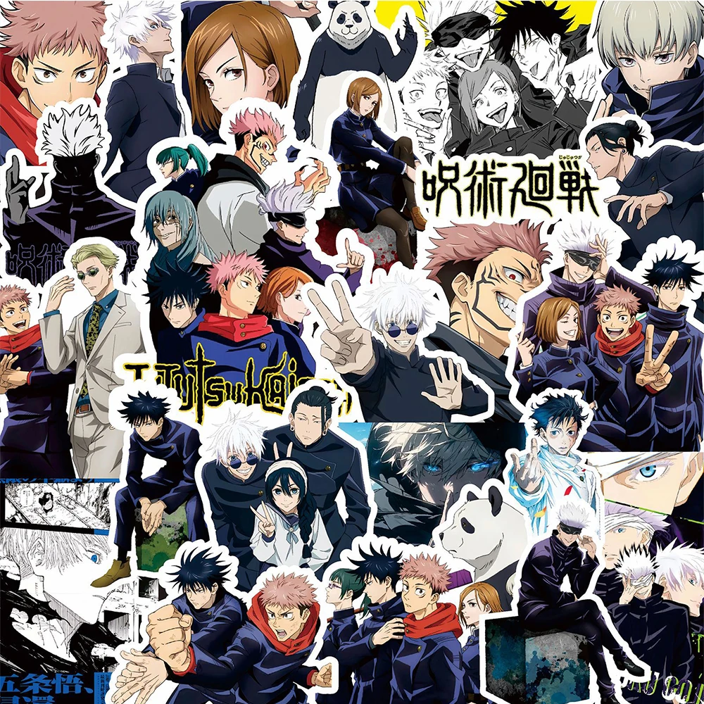 10/30/80 Stück Cartoon Jujutsu Kaisen Aufkleber DIY Laptop Skateboard Kinder Coole Aufkleber Itadori Yuji Satoru Gojo Anime Aufkleber Spielzeug Image