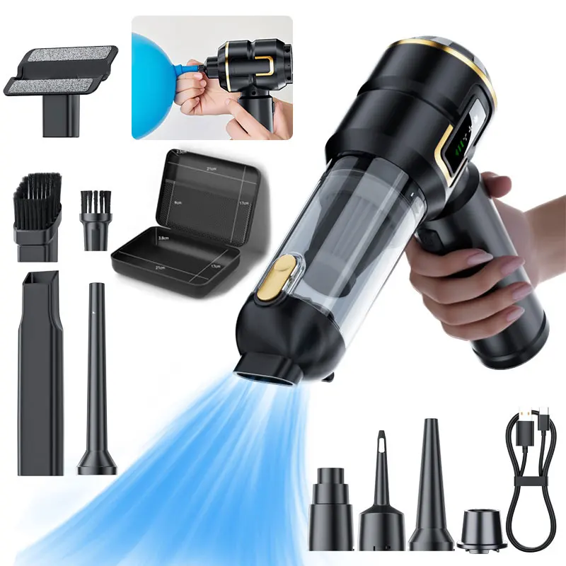 Storm Staubsauger, Autostaubsauger, 80000 RPM, Pumpenstaubsauger aufblasbar 2 in 1, für Sofa, Schreibtisch, Auto Image