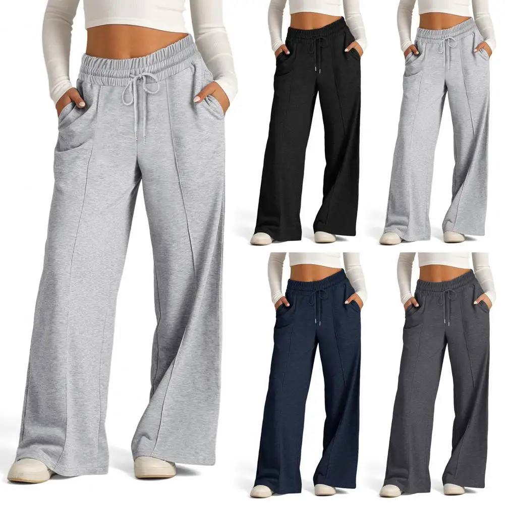 Yoga Gerade Bein Sweatpant Gerade Bein frauen Lose Trainingsanzug Hosen Breites Bein Outdoor Gym Runing Lässige Trainingsanzug Hosen Image
