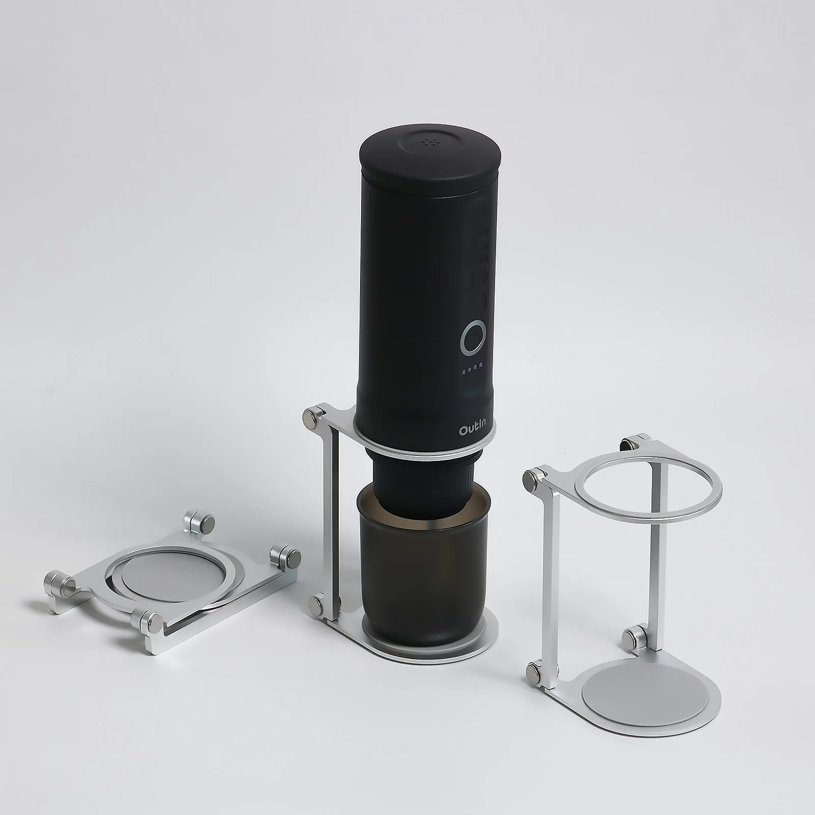 Faltbarer tragbarer Kaffeemaschinenständer aus Aluminiumlegierung, Espressomaschine, Unterstützung für Outin Nano/Cera+ Espresso-Halter Image