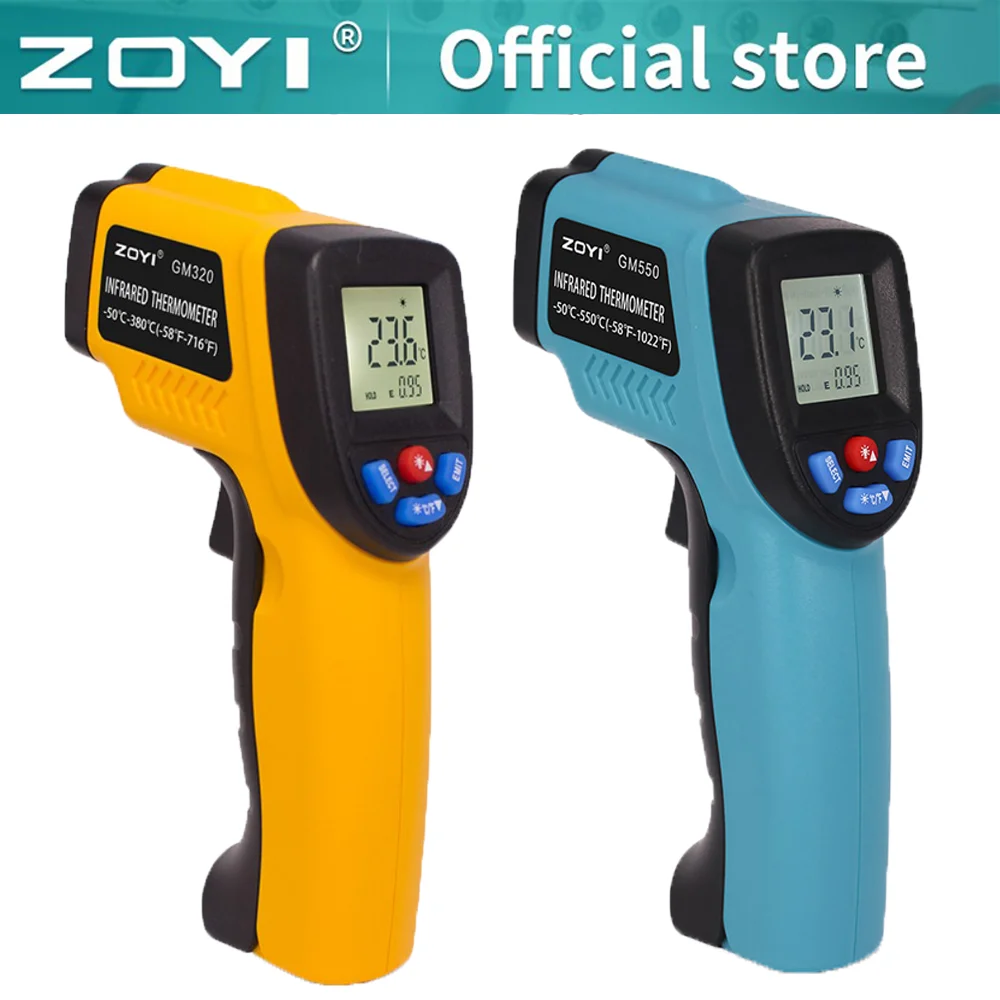 Infrarot-Thermometer, tragbare Wärmetemperatur für Kochtester, Pizzaofen, Grill und Motor – Lesen mit Laseroberflächentemperatur Image