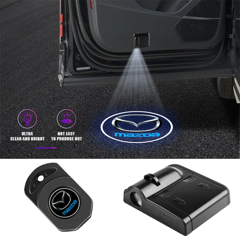 Autotür HD Willkommenslicht Drahtloser Projektor Induktionslampe für Mazda 2 3 5 6 7 323 626 RX7 RX8 MX3 MX5 Axela Atenza CX3 CX4 CX5 Image