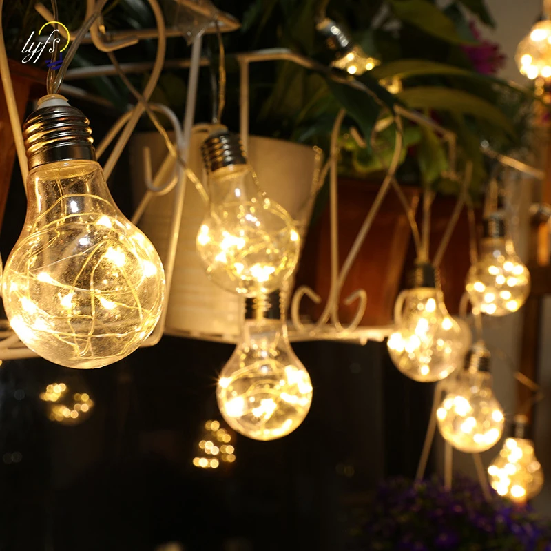 LED Lichterkette Glühbirne Innen Wohnzimmer Im Freien Hochzeit Party Weihnachten Neujahr Girlande Lichterkette Ornament Anhänger