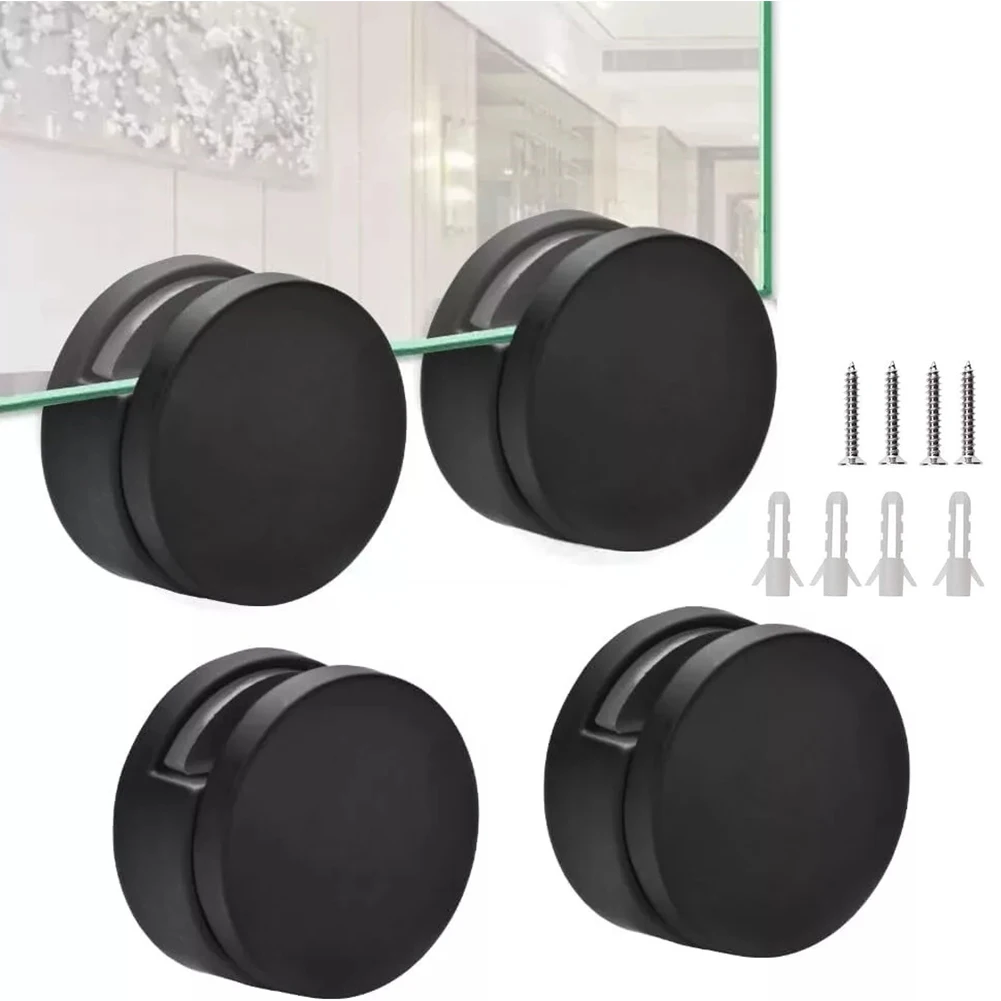 4 stücke Spiegel Halter zink-legierung Clip Wand Hängen Befestigungs Kit Rahmenlose Clips Spiegel Montage Clips Für Badezimmer