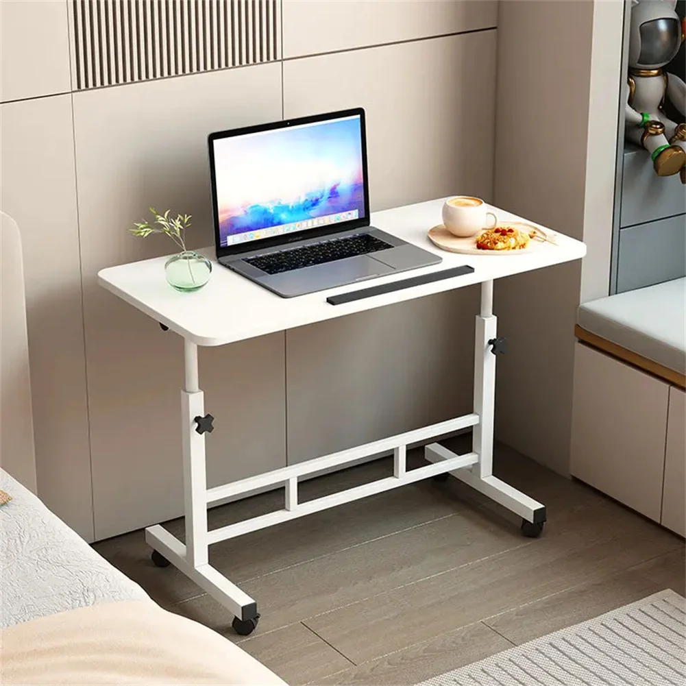 Stehender Rolltisch, tragbarer, höhenverstellbarer, mobiler Steh-Laptop-Tisch mit Rollen für Sofa, Schlafzimmer, Heimbüro.