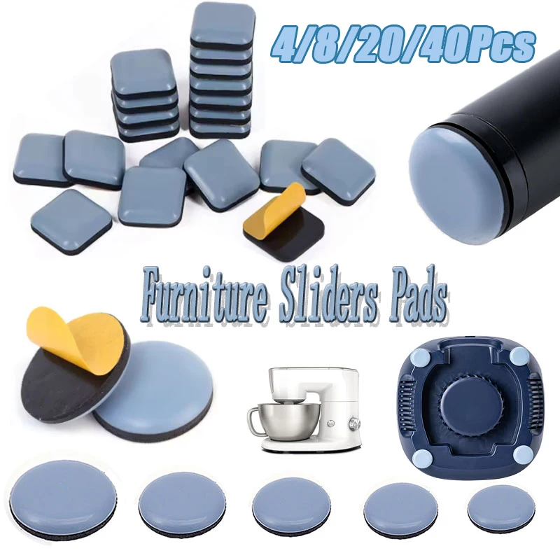 4/8/20/40Pcs Füße Segelflugzeuge Gleitpads Hause Möbel Sliders Möbel Gleiter PTFE Boden Mover Pads für Haushalts Hardware ﻿