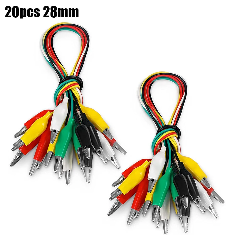 35 cm, 28 mm Krokodilklemme, doppelseitige Krokodilklemmen, Kabeltestklemme für elektrische Tests, Stromkreisanschluss Image