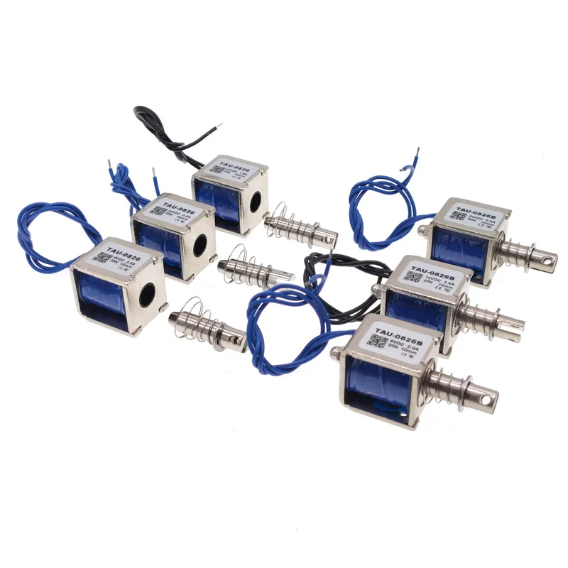 TAU-0826B Elektromagnet 2 kg/20 N 0826 Hub 10 mm 6 V Pull Push 24 V 12 V Magnet-Elektromagnet Image