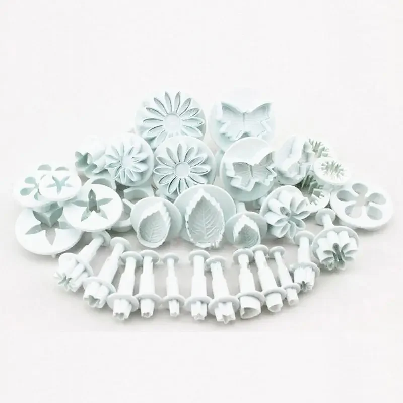 33 Teile/satz Plunger Schneider Fondant Cutter Kuchen Cookie Keks Form DIY 3D Dekorieren Werkzeuge Backen Liefert Keks Form Image