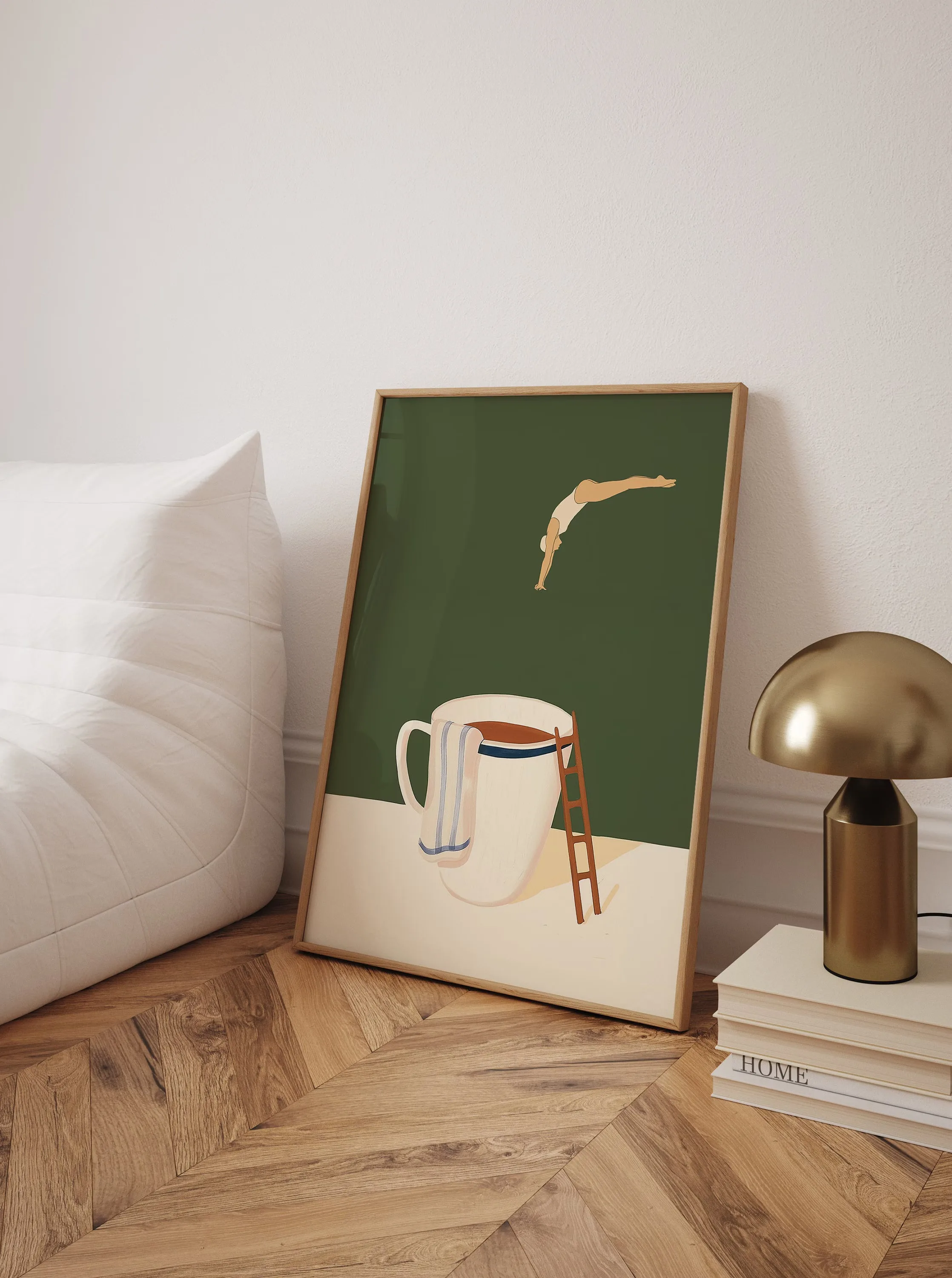 Coffee Diver Leinwanddrucke für die Küche, Guten Morgen, Kaffee-Wandkunst, Poster für modernes Wohnzimmer, Heimdekoration, Geschenke für Kaffeeliebhaber Image