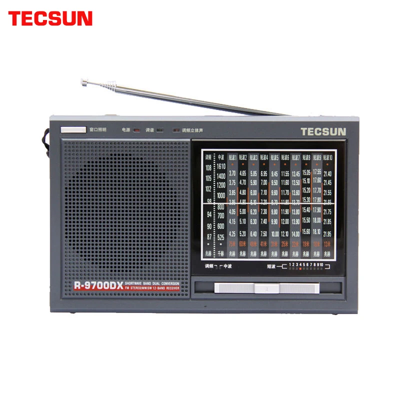Tecsun R9700DX Original SW MW FM World Band Radio Receiver Hochempfindliches tragbares AM FM Kurzwellenradio mit Lautsprecher Image