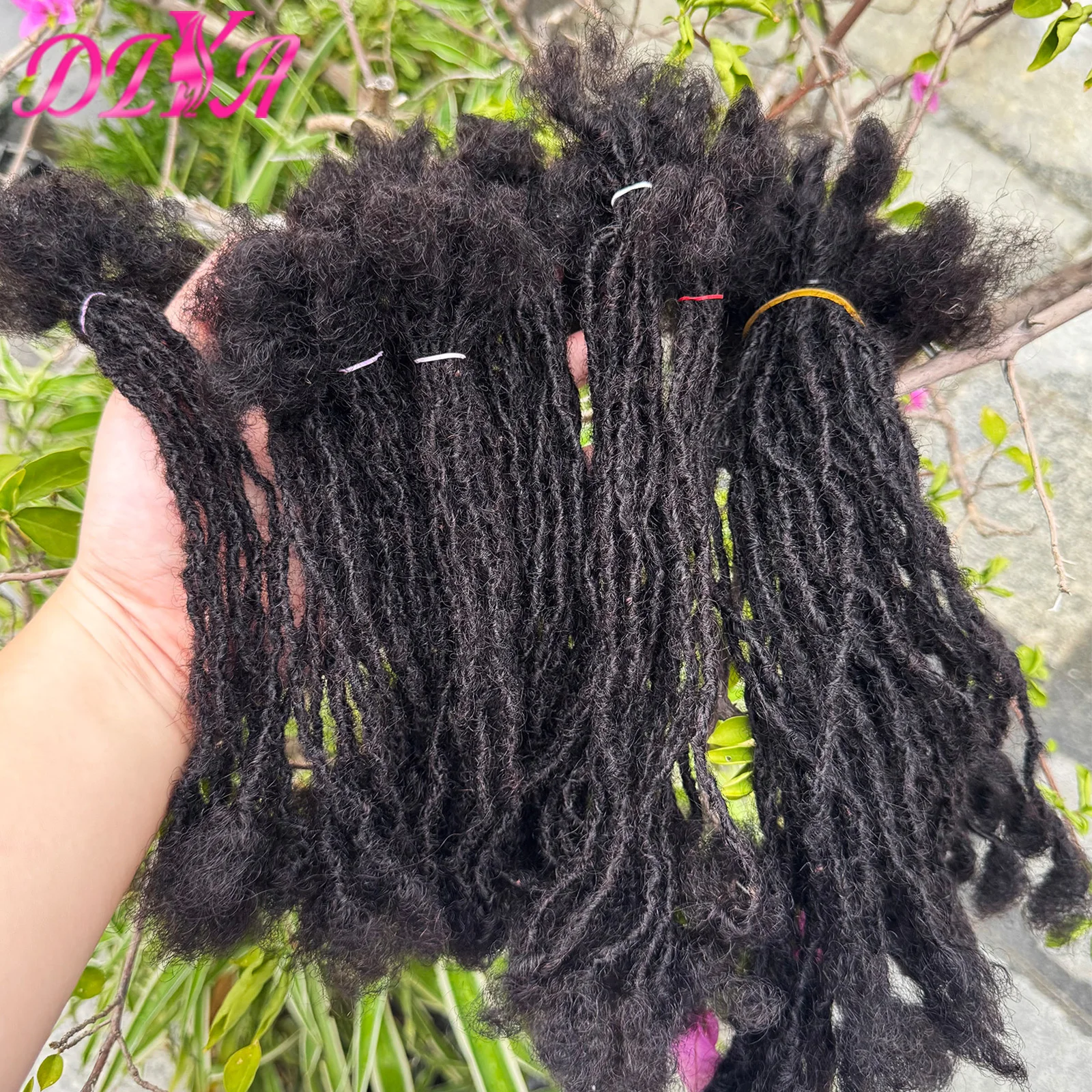 8-12 Zoll 0,2 cm handgemachte Inter Loc Extension Sisterlocks 100 % echtes menschliches Haar Permanente Micro Locs Extensions Soft Dreadlock Image