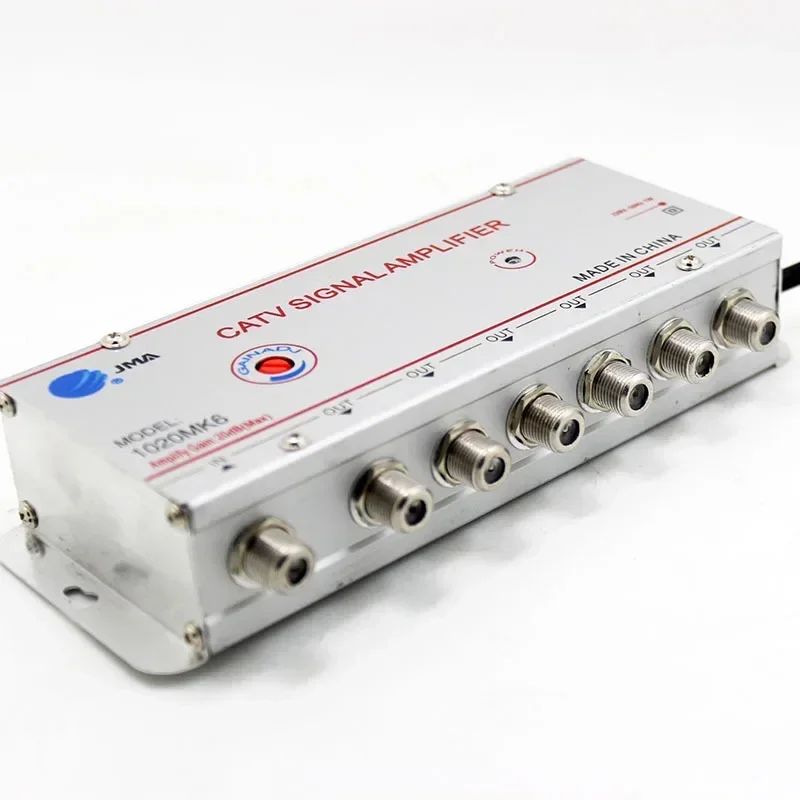 EU Stecker 2/3/4/6/8 Weg CATV Antenne Signal Verstärker Booster 20dB Kabel TV Splitter Digitale TV Ausrüstungen 45Mhz Zu 860MHz 220V Image