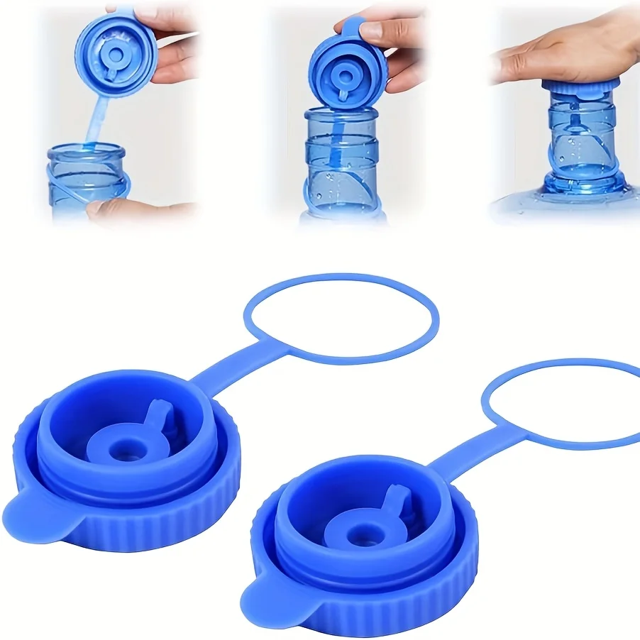 5-Gallonen-Wasserkrugkappe, wiederverwendbare Silikon-Ersatzabdeckung für 3 und 5 Gallonen Wasserkrüge, Upgrade ohne Verschütten, lebensmittelechtes Silikon Image