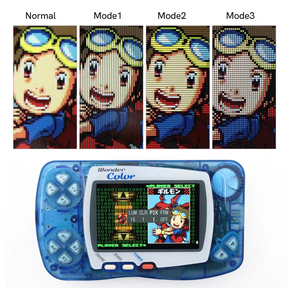 Neueste WSC Hightlight IPS LCD Bildschirm DIY Kit Hintergrundbeleuchtung Helligkeit Für Bandai WonderSwan Farbe Für Wonder Swan Farbe Spielkonsole Image