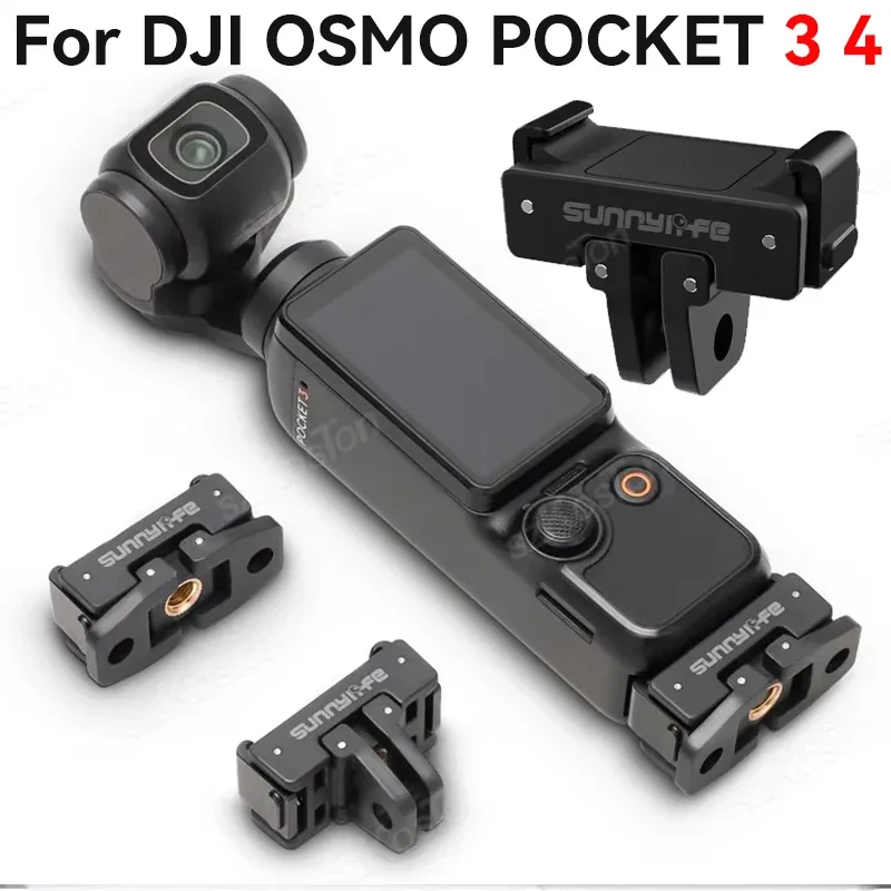 Schnellverschluss-Montageadapter für DJI OSMO Pocket 4 3 Kamera, faltbare Verlängerungshalterung, Stativadapter mit 1/4-Zoll-Schraubenloch Image