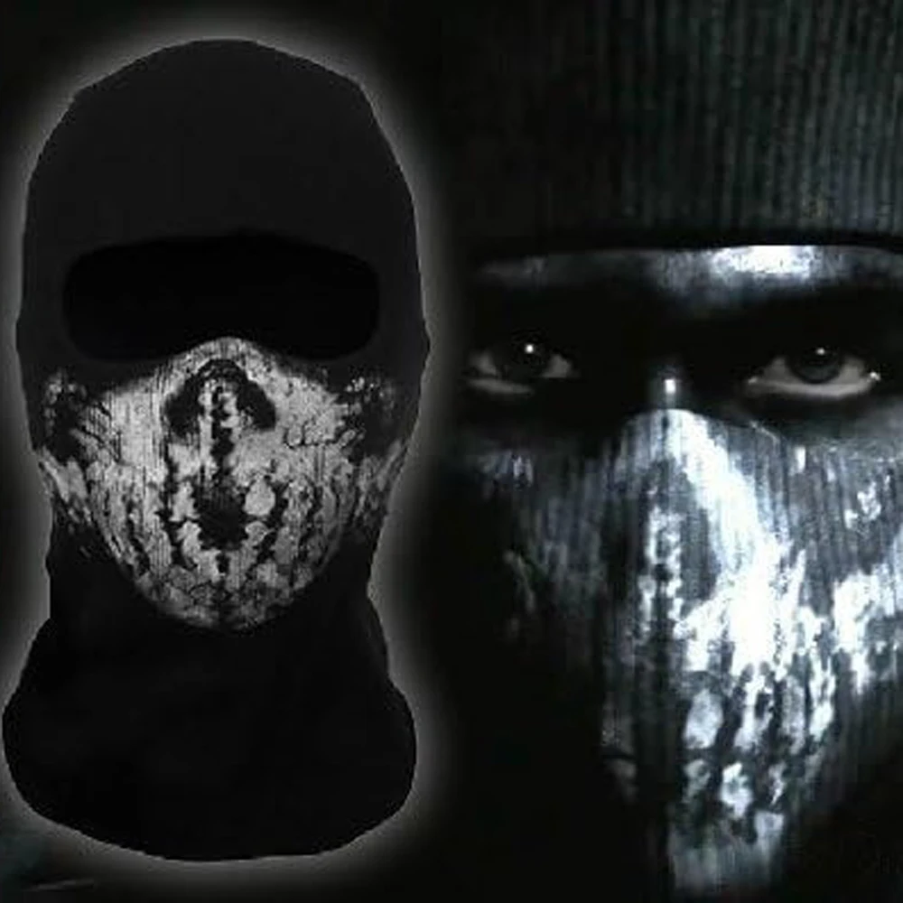 Überraschungsmaske Totenkopf für Geister-Motorradmaske Baumwolle COD Gesichtsmaske Schwarz Keegan P. Russ Charakter für Genesis 9 Image