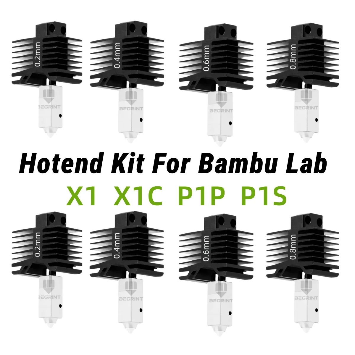NEUES Hotend-Kit für Bambu Lab X1 P1 Hot-End-Druckkopf mit Thermistor Keramikheizung Bambu Lab X1C P1P P1S 3D-Drucker HOTEND Image