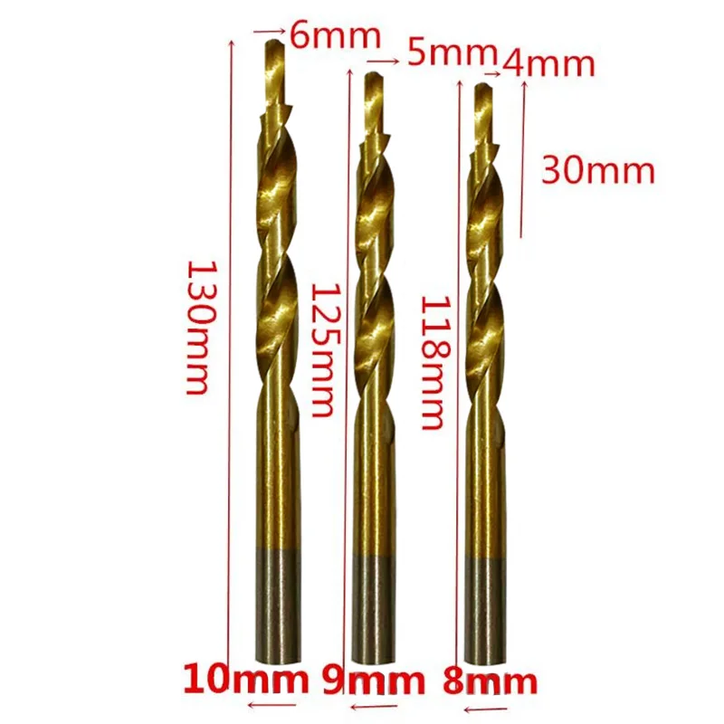 4-8/5-9/6-10mm HSS Twist Schritt Bohrer Für Holzbearbeitung Kreg Manuelle Tasche Loch Bohrer Image
