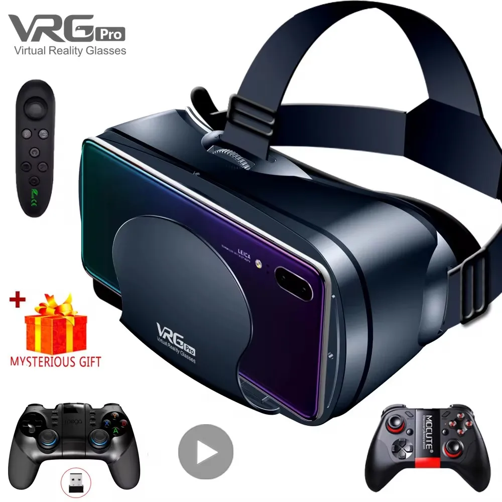 3D-VR-Headset, intelligente Brille, Virtual-Reality-Helm für Smartphones, Handy, Mobil, 7-Zoll-Linsen, Ferngläser, Geräte, Schutzbrille