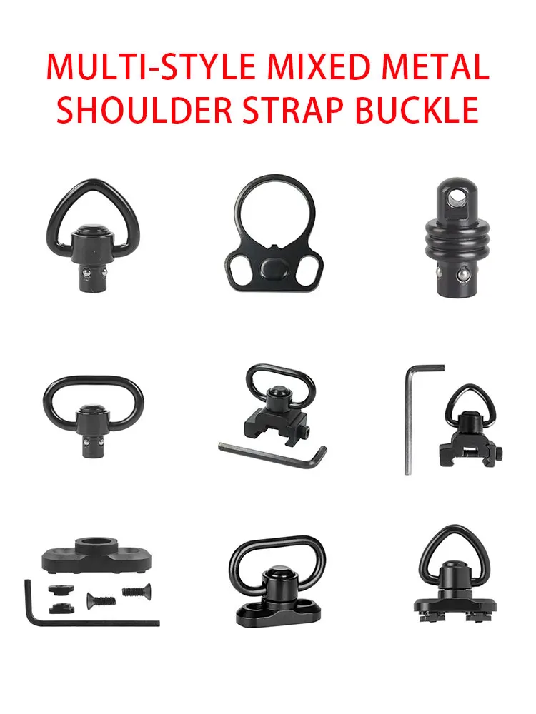 Multi-Style Tactical QD M-LOK Sling Swivel Adapter Schienenmontage SLING Schnalle Metallband Schlaufenband Schienenmontage Mlok Picatinny Schiene Image