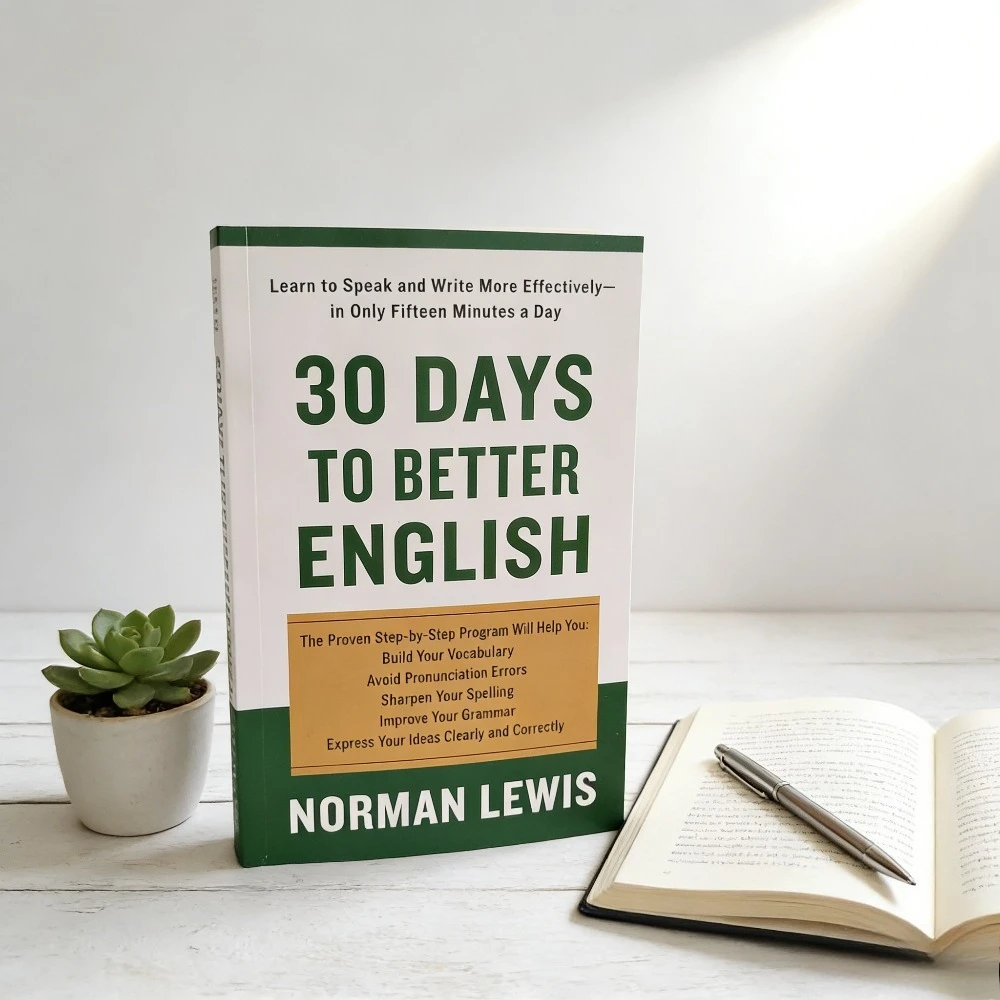 30 TAGE, BESSER ENGLISCH von Norman Lewis | Englischer Lernführer für 15 Minuten/Tag (Wortschatz/Grammar/Fluenz für Lernende) Image