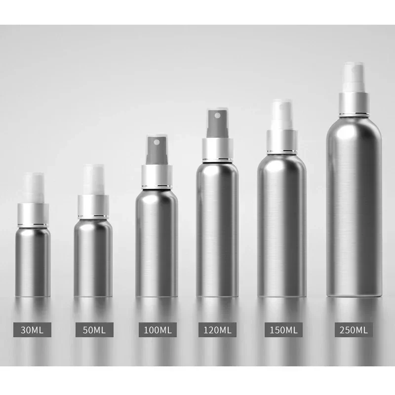 30 ml/50 ml/100 ml/120 ml/150 ml/250 ml Aluminium Leere Spray flasche Mini Reise Nachfüllbare Parfüm Kosmetische Behälter Sprayer Zerstäuber Image