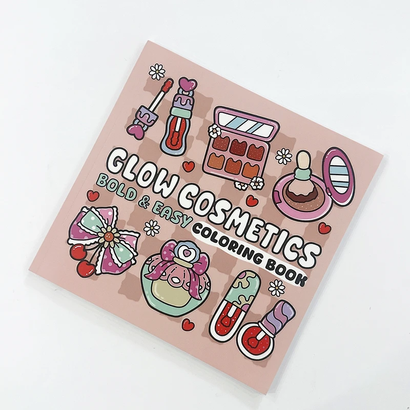Glow Cosmetics Leicht kräftiges Malbuch für Erwachsene, niedliches Designbuch, ideales Weihnachts- und Geburtstagsgeschenk Image