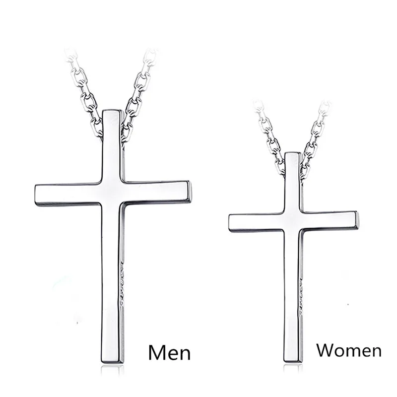 Trendy 925 Sterling Silber Halskette Für Männer Schmuck Weibliche Klassische Kreuz Anhänger Halsketten Männlichen Halsband Bijou Dame Halsketten Heißer Image