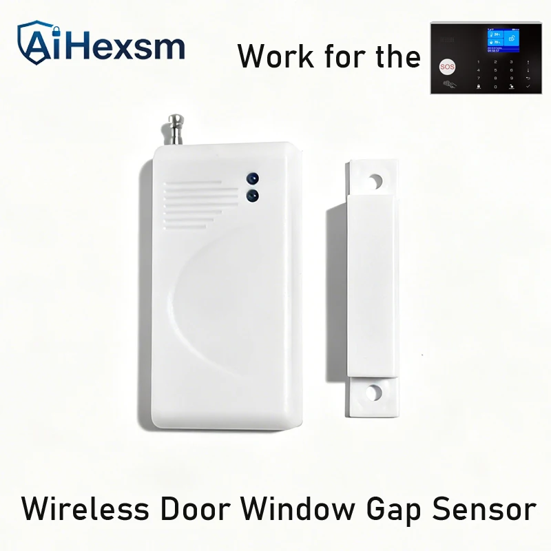 433 mhz Drahtlose Fernantenne Tür Sensor Home Alarm Sicherheit Fenster/Tür Sensor Detektor Für WIFI GSM Alarm Systeme Image