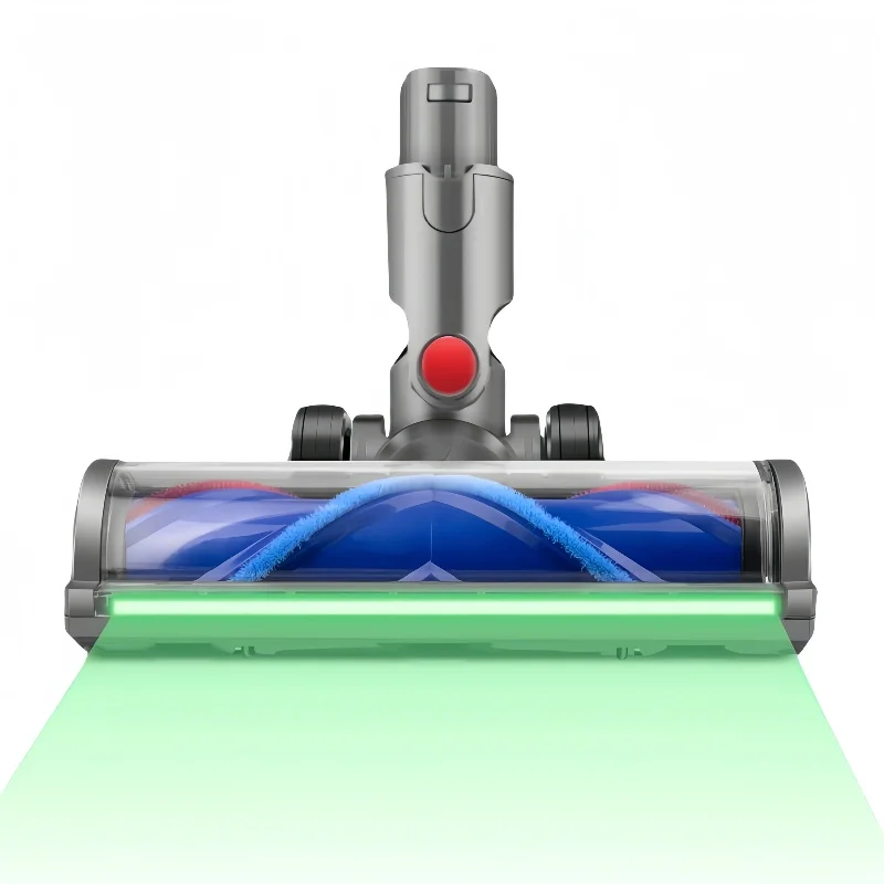 Staubsaugerkopf für Dyson V6 DC58 DC59 DC61 DC-Serie Staubsauger, Ersatz-Reinigungskopf mit vollständigem LED-Grünlicht, Image