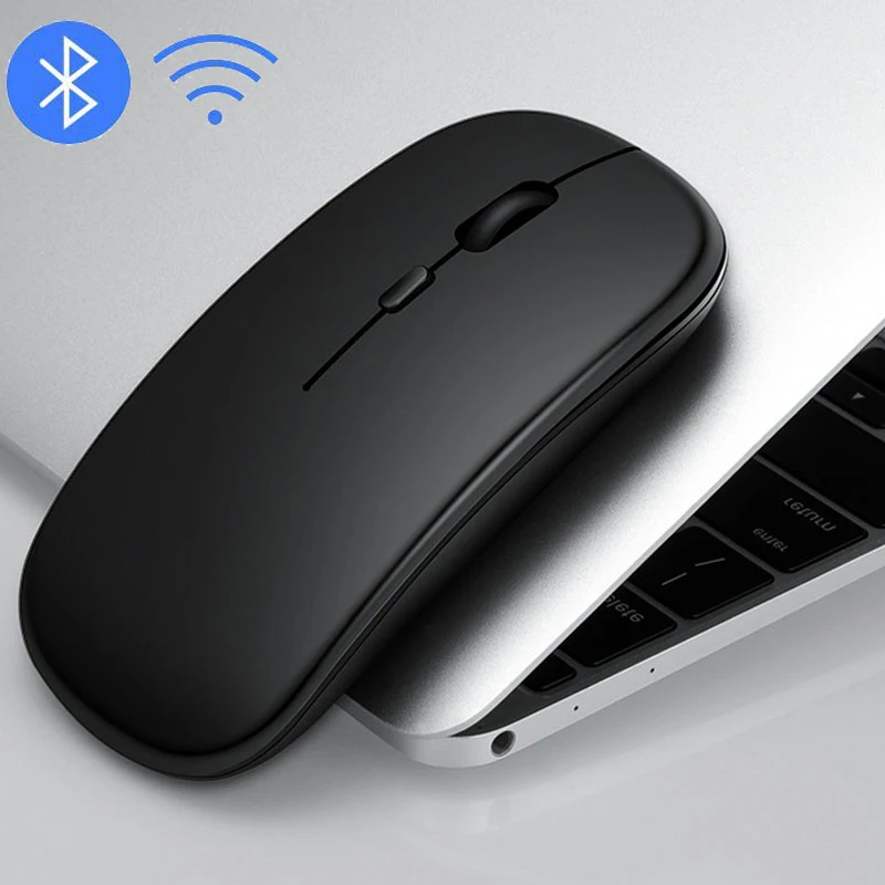 Drahtlose Bluetooth-Maus Gamer für MacBook iPad Laptop-Computer, austauschbarer Akku, Bluetooth-Maus, verstellbar, 800/1200/1600 DPI Image