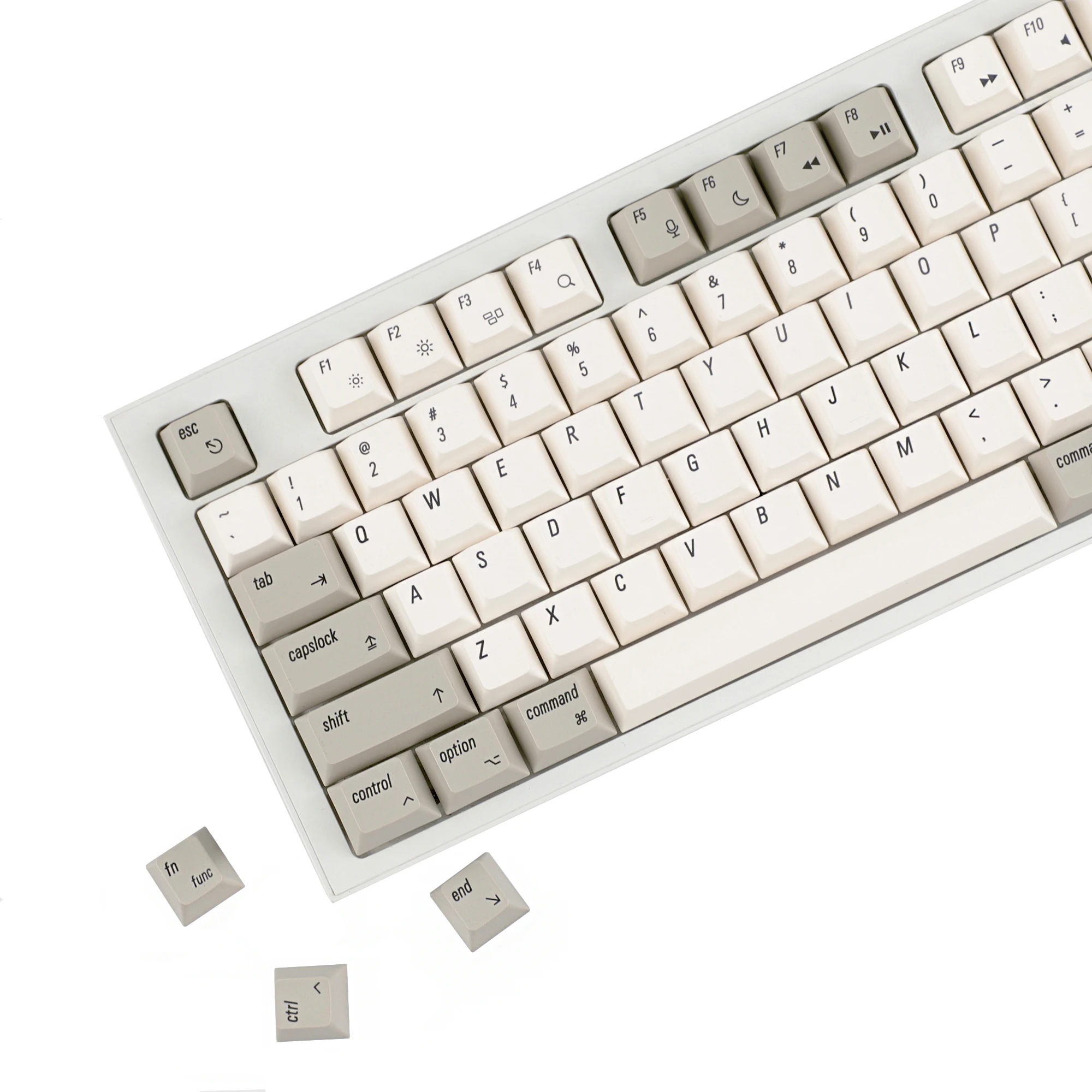 YMDK Englisch Koreanisch MAC Retro Tastenkappen Cherry Profile PBT Farbsublimation für 75/87/98/104/108 MX mechanische Tastatur Image